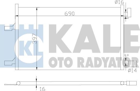 KALE OTO RADYATÖR 385300 - Конденсатор, кондиціонер autozip.com.ua