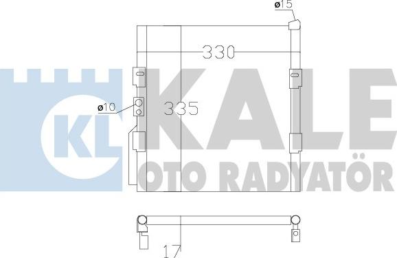 KALE OTO RADYATÖR 386800 - Конденсатор, кондиціонер autozip.com.ua