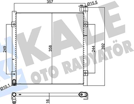 KALE OTO RADYATÖR 386700 - Конденсатор, кондиціонер autozip.com.ua