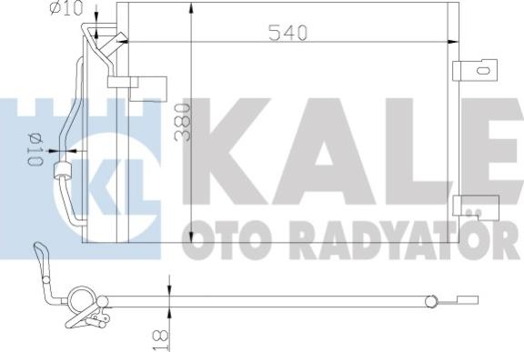 KALE OTO RADYATÖR 380900 - Конденсатор, кондиціонер autozip.com.ua