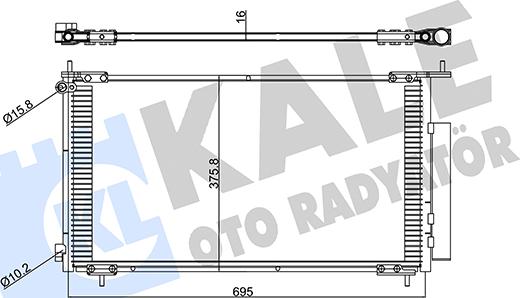 KALE OTO RADYATÖR 380400 - Конденсатор, кондиціонер autozip.com.ua