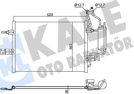 KALE OTO RADYATÖR 382495 - Конденсатор, кондиціонер autozip.com.ua