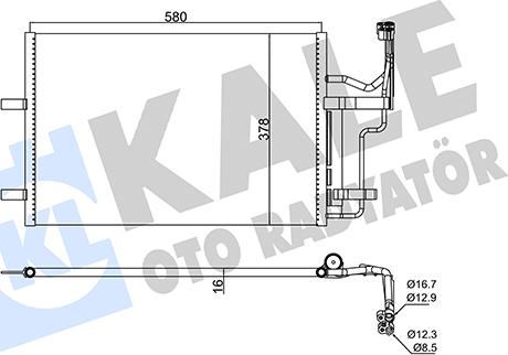 KALE OTO RADYATÖR 382530 - Конденсатор, кондиціонер autozip.com.ua