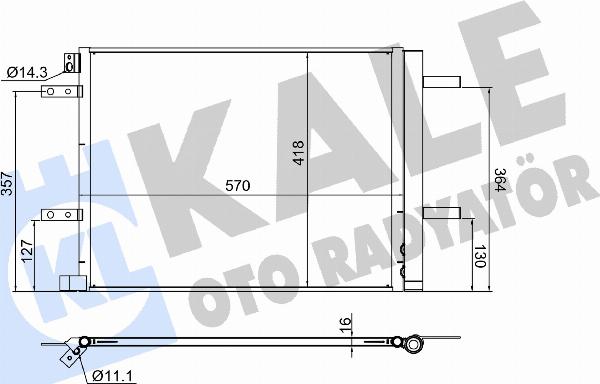 KALE OTO RADYATÖR 382640 - Конденсатор, кондиціонер autozip.com.ua