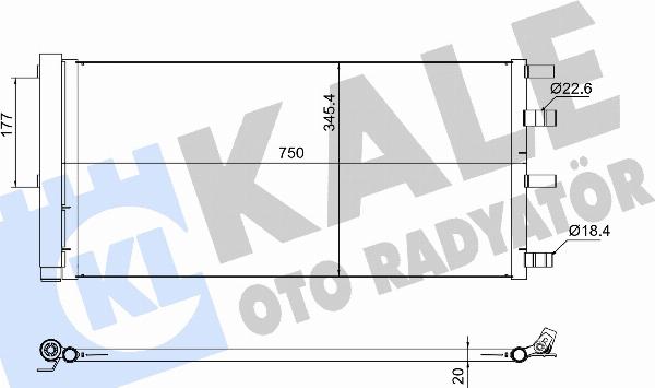 KALE OTO RADYATÖR 382670 - Конденсатор, кондиціонер autozip.com.ua
