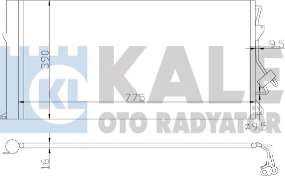 KALE OTO RADYATÖR 382100 - Конденсатор, кондиціонер autozip.com.ua
