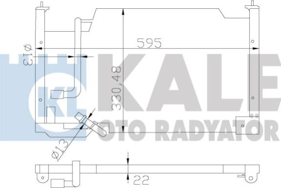 KALE OTO RADYATÖR 387400 - Конденсатор, кондиціонер autozip.com.ua