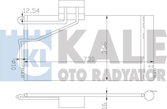 KALE OTO RADYATÖR 387800 - Конденсатор, кондиціонер autozip.com.ua