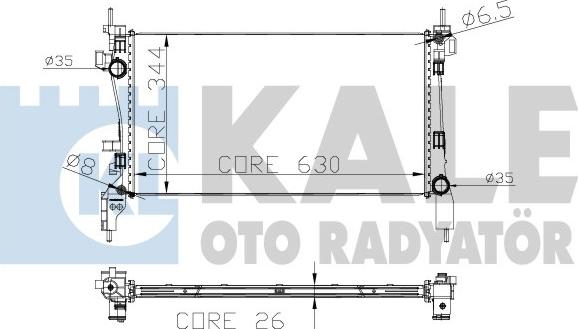 KALE OTO RADYATÖR 320600 - Радіатор, охолодження двигуна autozip.com.ua