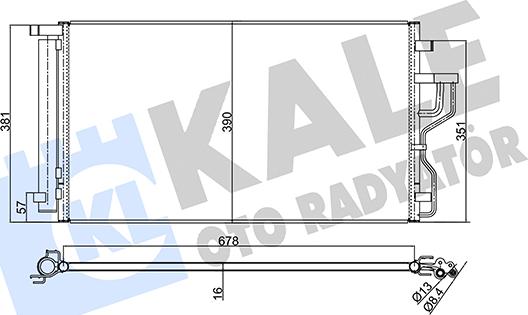 KALE OTO RADYATÖR 379600 - Конденсатор, кондиціонер autozip.com.ua