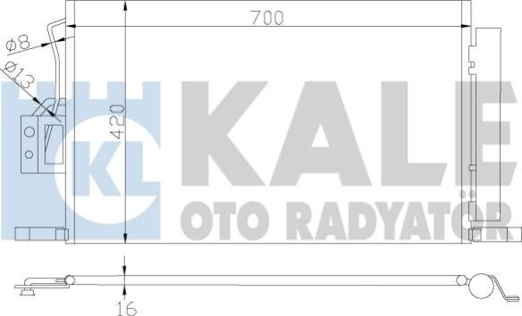 KALE OTO RADYATÖR 379300 - Конденсатор, кондиціонер autozip.com.ua