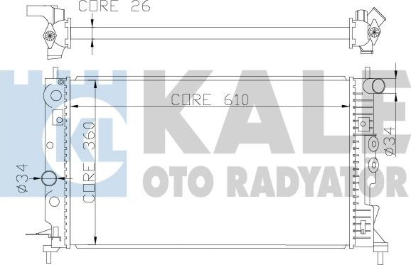 KALE OTO RADYATÖR 374100 - Радіатор, охолодження двигуна autozip.com.ua