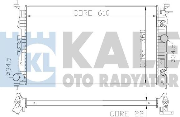 KALE OTO RADYATÖR 374200 - Радіатор, охолодження двигуна autozip.com.ua