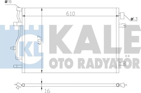 KALE OTO RADYATÖR 375700 - Конденсатор, кондиціонер autozip.com.ua