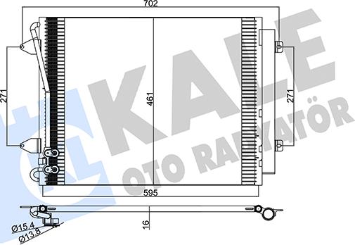 KALE OTO RADYATÖR 376100 - Конденсатор, кондиціонер autozip.com.ua