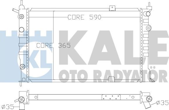 KALE OTO RADYATÖR 370900 - Радіатор, охолодження двигуна autozip.com.ua