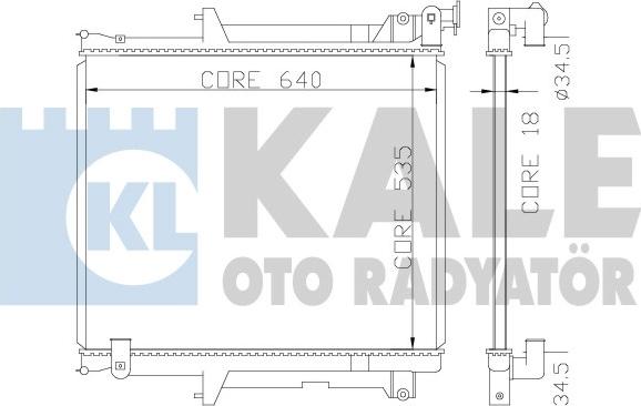 KALE OTO RADYATÖR 370400 - Радіатор, охолодження двигуна autozip.com.ua