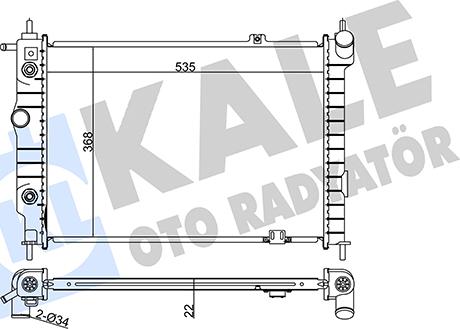 KALE OTO RADYATÖR 370800 - Радіатор, охолодження двигуна autozip.com.ua