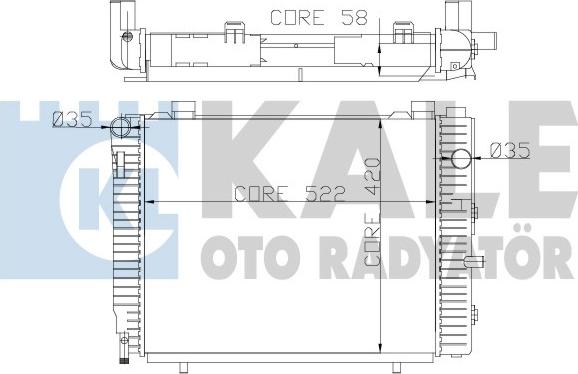 KALE OTO RADYATÖR 370300 - Радіатор, охолодження двигуна autozip.com.ua