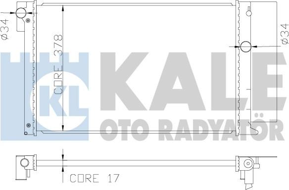 KALE OTO RADYATÖR 371900 - Радіатор, охолодження двигуна autozip.com.ua