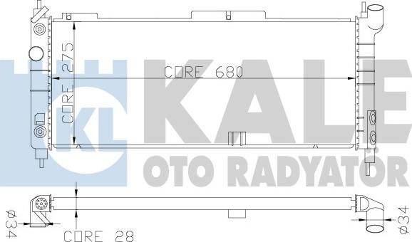 KALE OTO RADYATÖR 371 400 - Радіатор, охолодження двигуна autozip.com.ua