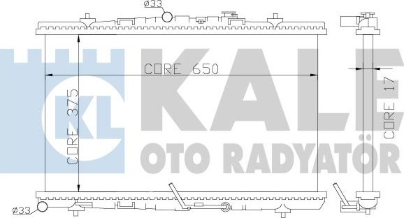 KALE OTO RADYATÖR 371300 - Радіатор, охолодження двигуна autozip.com.ua