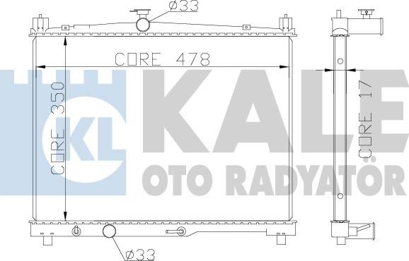 KALE OTO RADYATÖR 371700 - Радіатор, охолодження двигуна autozip.com.ua