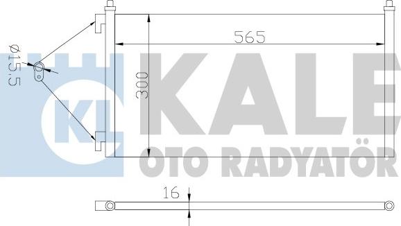 KALE OTO RADYATÖR 378200 - Конденсатор, кондиціонер autozip.com.ua