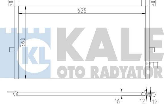 KALE OTO RADYATÖR 378700 - Конденсатор, кондиціонер autozip.com.ua