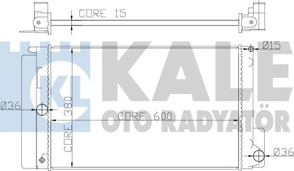 KALE OTO RADYATÖR 372000 - Радіатор, охолодження двигуна autozip.com.ua