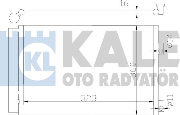 KALE OTO RADYATÖR 377200 - Конденсатор, кондиціонер autozip.com.ua