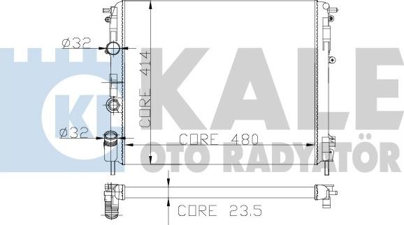 KALE OTO RADYATÖR 246200 - Радіатор, охолодження двигуна autozip.com.ua