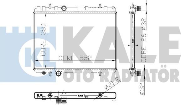 KALE OTO RADYATÖR 241200 - Радіатор, охолодження двигуна autozip.com.ua