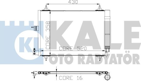 KALE OTO RADYATÖR 243000 - Конденсатор, кондиціонер autozip.com.ua