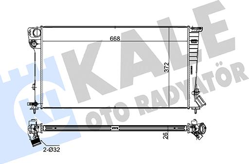 KALE OTO RADYATÖR 242700 - Радіатор, охолодження двигуна autozip.com.ua