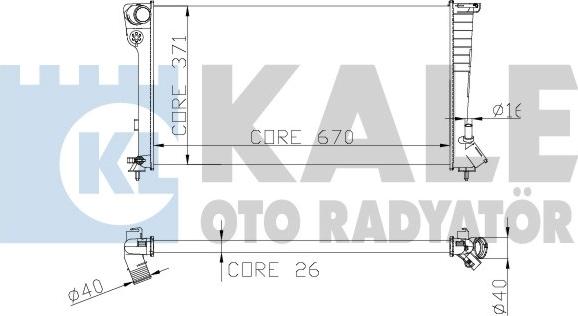 KALE OTO RADYATÖR 257600 - Радіатор, охолодження двигуна autozip.com.ua