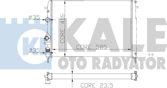 KALE OTO RADYATÖR 205500 - Радіатор, охолодження двигуна autozip.com.ua