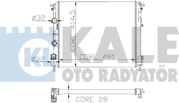 KALE OTO RADYATÖR 205700 - Радіатор, охолодження двигуна autozip.com.ua