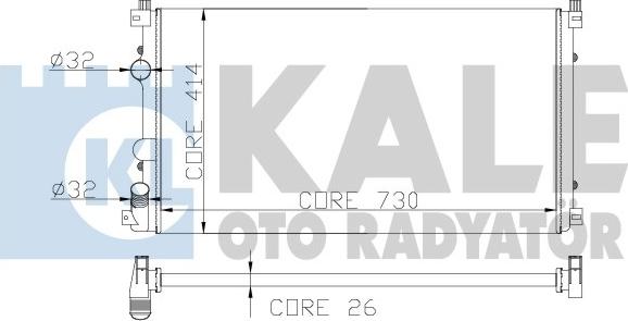 KALE OTO RADYATÖR 206600 - Радіатор, охолодження двигуна autozip.com.ua