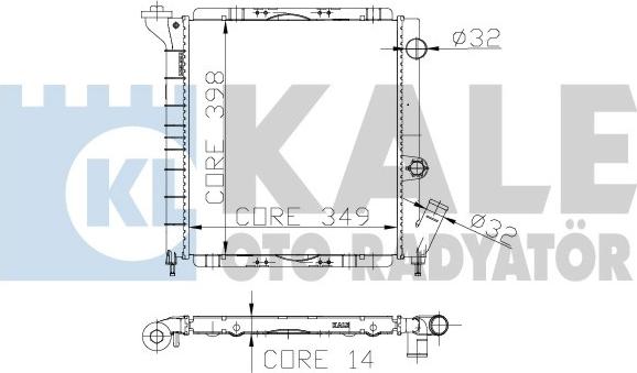 KALE OTO RADYATÖR 208200 - Радіатор, охолодження двигуна autozip.com.ua