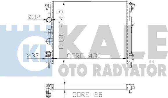 KALE OTO RADYATÖR 207100 - Радіатор, охолодження двигуна autozip.com.ua