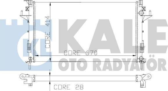 KALE OTO RADYATÖR 207300 - Радіатор, охолодження двигуна autozip.com.ua