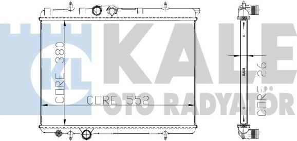 KALE OTO RADYATÖR 215999 - Радіатор, охолодження двигуна autozip.com.ua