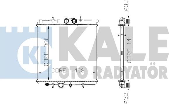 KALE OTO RADYATÖR 213200 - Радіатор, охолодження двигуна autozip.com.ua