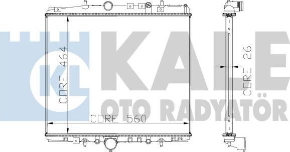 KALE OTO RADYATÖR 285400 - Радіатор, охолодження двигуна autozip.com.ua