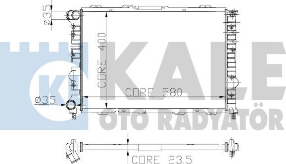KALE OTO RADYATÖR 230800 - Радіатор, охолодження двигуна autozip.com.ua