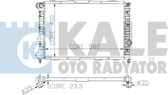 KALE OTO RADYATÖR 230700 - Радіатор, охолодження двигуна autozip.com.ua