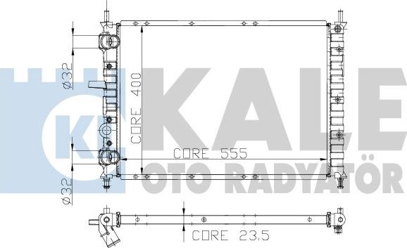 KALE OTO RADYATÖR 231400 - Радіатор, охолодження двигуна autozip.com.ua