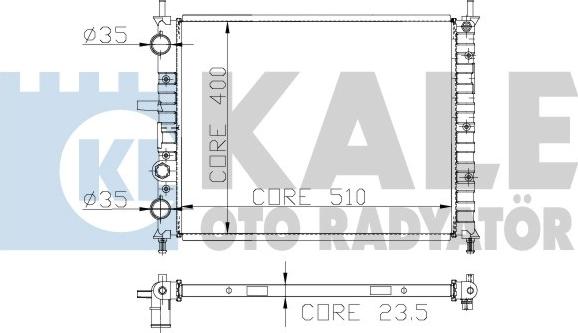 KALE OTO RADYATÖR 231100 - Радіатор, охолодження двигуна autozip.com.ua