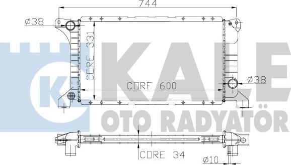 KALE OTO RADYATÖR 221200 - Радіатор, охолодження двигуна autozip.com.ua